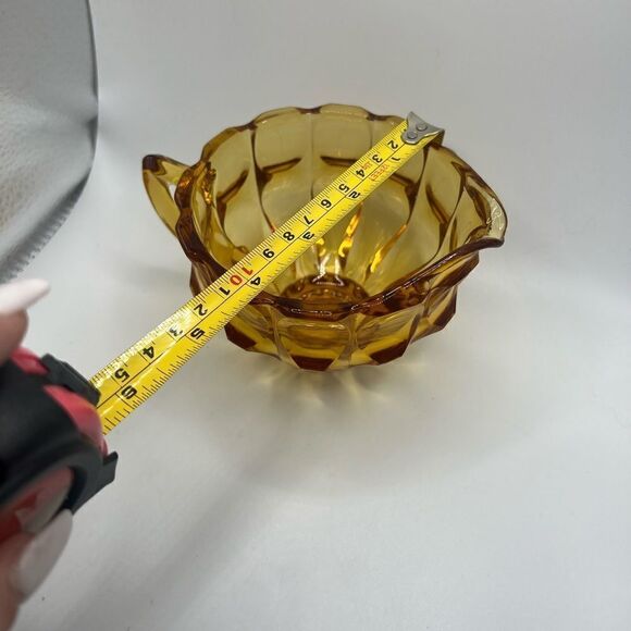 Fenton Valencia Amber Creamer Glass Vintage Glass - Picture 3 of 10